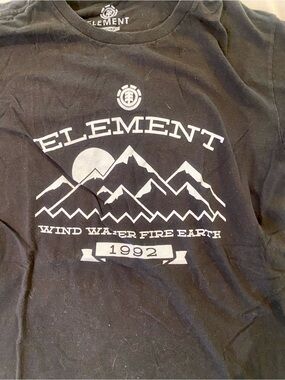 Element Black T-Shirt with White Mountain Graphic